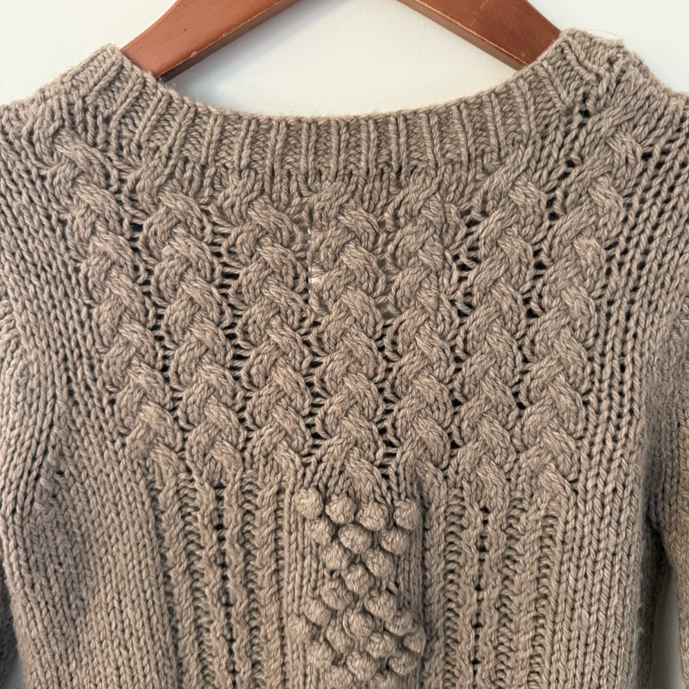 American Eagle Women's Knit Cardigan Sweater Taupe Beige Brown AEO Size S / SP - Picture 8 of 16